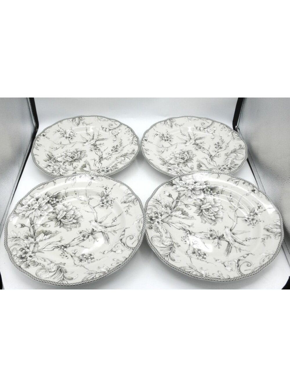 Adelaide Antique White by 222 Fifth 10-34 In. Dinner Plates Set of 4 22FADEAW